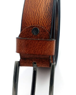 BROWN GENUINE LEATHER BELT NON-REVERSIBLE