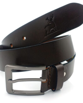 GENUINE BROWN LEATHER BELT NON-REVERSIBLE