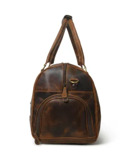 BROWN LEATHER DUFFLE BAG | BUFFALO LEATHER BAG FOR MEN