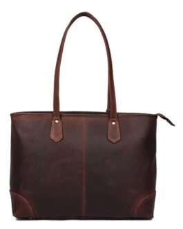 VINTAGE LEATHER TOTE BAG FOR WOMEN